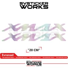 Yamaha Xmax Uyumlu Yazı Sticker – Yüksek Kalite Özel Kesim Folyo (2'li Set)