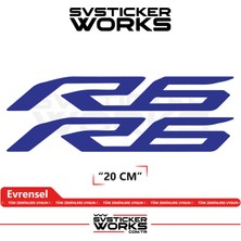 Sv Sticker Works Yamaha R6 Uyumlu Yazı Sticker – Yüksek Kalite Özel Kesim Folyo (2'li Set)