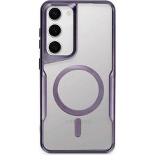 Mey İthalat Mey Ithalat®  Samsung Galaxy S23 Kılıf Boyi Magsafe Silikon Kapak - Derin Mor