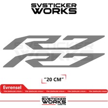 Sv Sticker Works Yamaha R7 Uyumlu Yazı Sticker – Yüksek Kalite Özel Kesim Folyo (2'li Set)