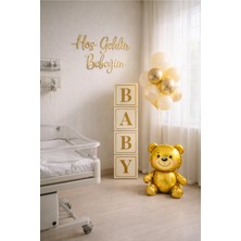 Bkmc Yeni Doğan Karşılama Baby Shower Hastane Oda Süsleme Ayıcıklı Bebek Balon Demeti Süsleme Seti