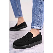 Baybonza BA0580 Bağcıksız Kuşaklı Yüksek Süet Siyah Taban Erkek Ayakkabı