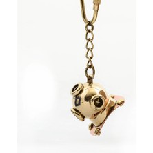 Livenda Pirinç Dalgıç Başlığı Anahtarlık 2099C