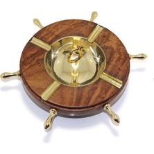 Livenda Ahşap Yanları ve Içi Pirinç Işlemeli Küllük 8258