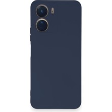 Mey İthalat Mey Ithalat®  Vivo Y16 Kılıf Nano Içi Kadife Silikon - Lacivert