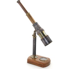 Livenda Pirinç Ayaklı Pusulalı Dürbün Deri Işlemeli 15600