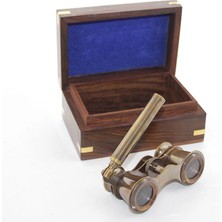 Livenda Ahşap Kutulu Pirinç Dürbün 15399