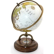 Livenda Pirinç Pusulalı Dünya Küre 15466