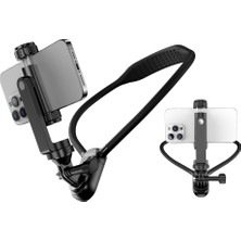 Sepetink Esnek Silikon Boyun Montajlı Telefon Tutucu Canlı Yayın ve Vlog Çekim