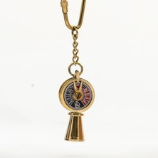 Livenda Pirinç Makina Telgrafı Anahtarlık 2095A