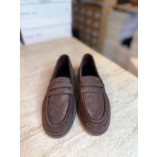 Poteen Gigi Kadın Loafer Yumuşak Süet Günlük Ayakkabı P323-SIYAH