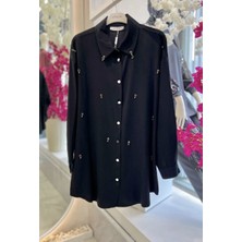 Camelya Fashion Taş Işlemeli Gömlek Tunik