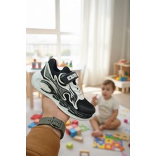 Enoch Erkek Çocuk Alev Desenli Cırt Cırtlı ve Bağcıklı Günlük Spor Ayakkabı