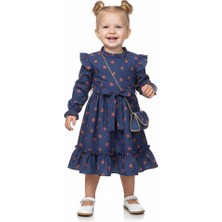 Seabubbles Kalp Desenli Çantalı Kız Çocuk Elbise