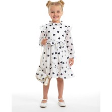 Seabubbles Kalp Desenli Çantalı Kız Çocuk Elbise