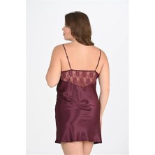 Aria's Closet Arias Closet Büyük Beden Mürdüm Gecelik 2108