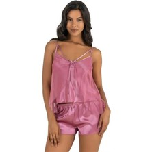 Aria's Closet Arias Closet Gül Kurusu Saten Şort Takımı