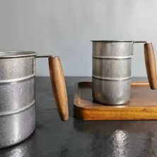 Ergan Outdoor Ahşap Saplı Çelik Kupa