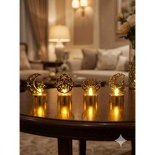 Mik Store Altın Ramazan Işıltısı: 4'lü Dekoratif Mini LED Işık Seti