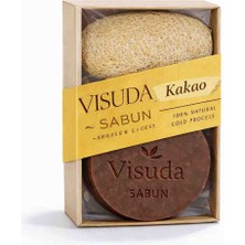 Visuda Sabun Kakao Sabunu – Cilt Nemlendirici ve Besleyici – %100 Doğal – Kabak Lifi Hediyeli