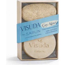 Visuda Sabun Çay Ağacı Sabunu – ve Yağlanmaya Karşı – %100 Doğal – Kabak Lifi Hediyeli