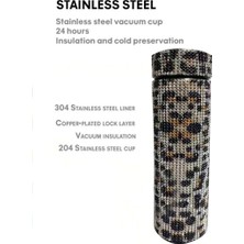  taşlı termos,kristal kaplı, paslanmaz çelik, 500ml