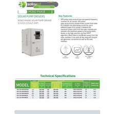 Solinved - Inges 5.5 Hp - 4 Kw Monofaze 1X220 Solar Pompa Sürücü -  220 Volt Güneş Enerji Inverter
