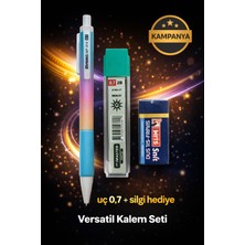 W-Design 1 Adet 0.7 Versatil Kalem + 1 Adet 0,7 Uç + 1 Adet Silgi 3 Lü Set
