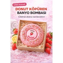 Visuda Sabun Çilek Aromalı 120 gr / Donut Köpüren Banyo Topu , Nem Bombası