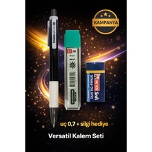 W-Design 1 Adet 0.7 Versatil Kalem + 1 Adet 0,7 Uç + 1 Adet Silgi 3 Lü Set