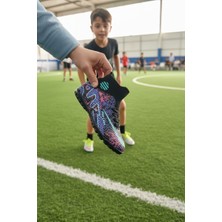 Enoch Erkek Çocuk Bilek Destekli Grafik Desenli Halı Saha Ayakkabısı