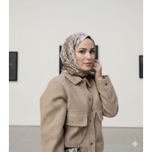 Sevimia Scarf G Desen Çift Taraflı Kaşmir Ipek Şal