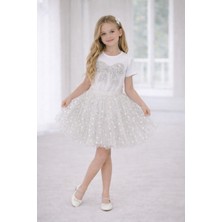Dıgıl Kids Kız Çocuk Kurdele Desenli T-Shirt Etek Takım