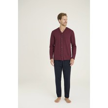 Kocabey 9225 Erkek V.yaka Boydan Düğmeli Pijama Takım
