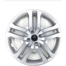 Yk Renault Clio 4 / 5 Uyumlu 16 Inç Jant Kapağı 4'lü Takım Amblem Hediyeli