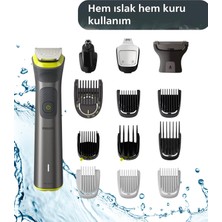 Philips Saç Sakal Vücut Kulak ve Burun Su Geçirmez Islak Kuru Kullanımlı Üstün Performanslı 14 Parça Erkek Bakım Seti Series 7000