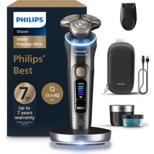 Philips Profesyonel Sakal Kesimi Için Akıllı Skinıq Teknolojili Tamamen Su Geçirmez Islak Kuru Kullanımlı Döner Başlıklı Premium Erkek Tıraş Makinesi Series 9000
