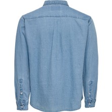 ShopINN Onsorson Regular Yfm Dnm Shırt Noos Erkek Mavi Gömlek - 22036600