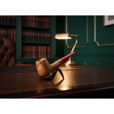 Goldenlight Meerschaum El Oyması Blok Lületaşı Pipo – Klasik Düz Form, Akrilik Ağızlık, Sanatsal El Işçiliği, Koleksiyonluk