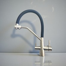 Kutlu Mix Fleko Inox Arıtmalı Mutfak Bataryası ( 3 Yollu Batarya Musluk)