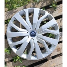 Yk Renault Symbol / Clio / Megane / Fluence / Taliant Uyumlu 15 Inç Jant Kapağı 4'lü Takım Amblem Hediyeli