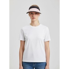 Gullfoss Pudra Hasır Desenli Siperlik Ayarlanabilir Vizör Şapka