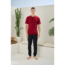 Kocabey 2090 Erkek Midi Yaka Pijama Takım