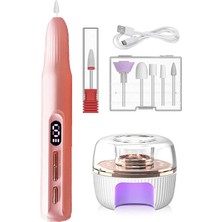 Avigo Şarjlı Pro Tırnak Freze + Uv Oje Kurutucu Set Şarjlı Tırnak Törpü Manikür Pedikür Seti