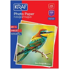 Kraf 2250 Parlak Fotoğraf Kağıdı A4 250G 20'li