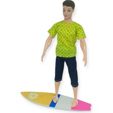 Fantastik Store Sörfçü Bebek Sergio Sörf Tahtalı - Sarı (Lisinya)