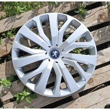 Yk Peugeot 301 / 306 / 308 / 206 / Partner / Rifter / Bipper Uyumlu 15 Inç Jant Kapağı 4'lü Takım Amblem Hediyeli