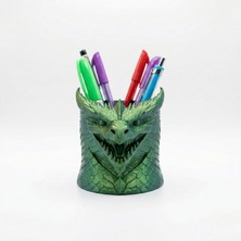 Atatuğ Hediyelik Renk Değiştiren Ejderha Figürlü 3D Dekoratif Kalemlik ve Masaüstü Düzenleyici