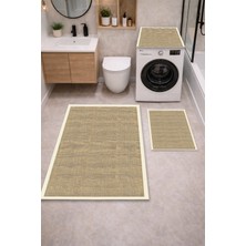 Get Carpet 3’lü Banyo Paspas Takımı – Banyo Paspas Takımı ve Çamaşır Makine Örtüsü Matı Dijital Baskılı, Yıkanabilir, Klozet ve Makine Önü Set