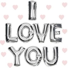 Aesco I Love You Folyo Bn Gümüş Renk 35 cm